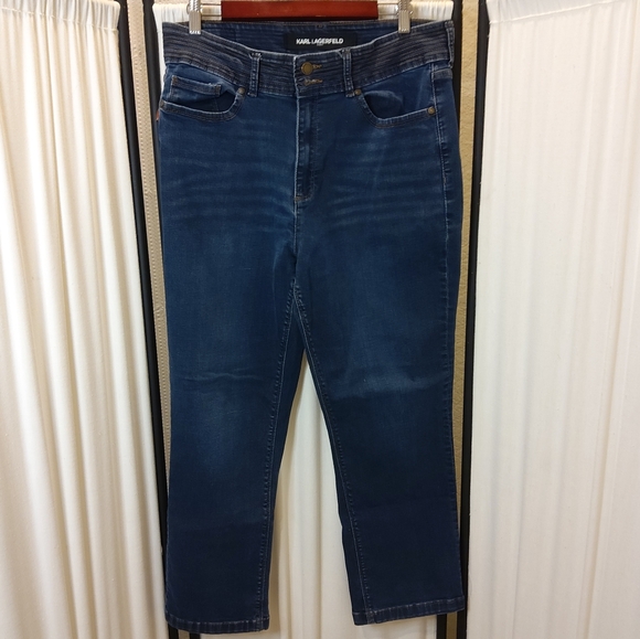 Karl Lagerfeld Denim - Karl‎ Lagerfeld Women's Jeans, Contrast Stich Indigo Stretch Size14